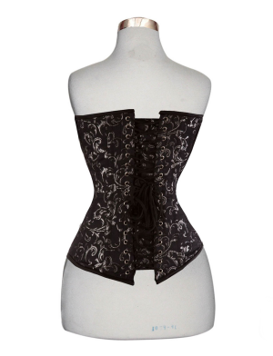 brocade corset, brocade cotton corset, brocade overbust corset, cotton corset, cotton overbust corset.