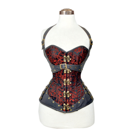 Heavy-Duty-Overbust-Leather-Steampunk-Corset-1 steampunk corsets, punk corsets, overbust corsets, overbust steampunk corsets