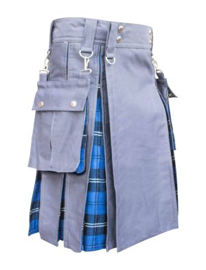 hybrid kilt, utility kilt, hybrid utility kilt, tartan utility kilt,