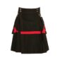 black utility kilt, diagonal utility kilt, black diamond utility kilt, mens utility kilt