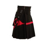 Diagonal-Utility-Kilt-Schwarz-Seite