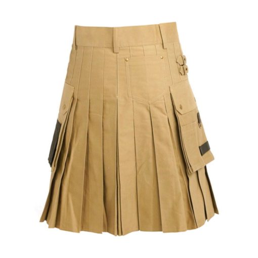 signature kilt, signature utility kilt, decent utility kilt, khaki utility kilt, utility kilt for men