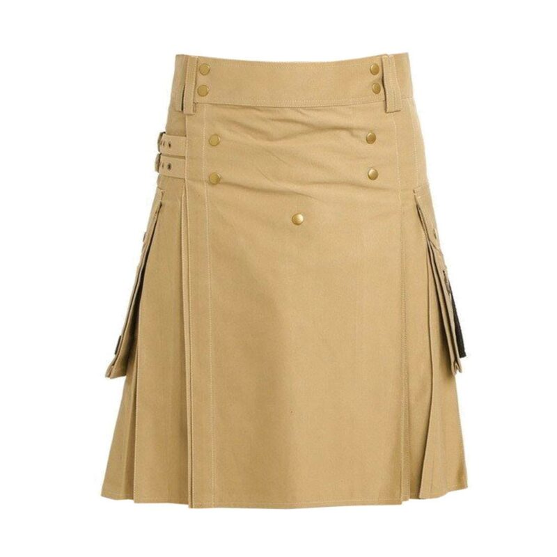 signature kilt, signature utility kilt, decent utility kilt, khaki utility kilt, utility kilt for men