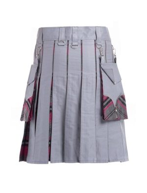 falda escocesa híbrida, falda escocesa híbrida de tartán, falda escocesa utilitaria híbrida, falda escocesa para hombres, falda escocesa utilitaria híbrida