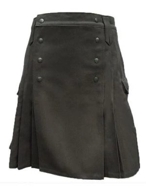 Schwarzer Kilt, Schwarzer Pub-Kilt, Schwarzer Pub-Kilt zu verkaufen, Kilt zu verkaufen, Kilt zu verkaufen