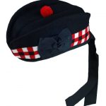 Red-Black-White-Boxed-Glengarry-Hat-with-Pompom