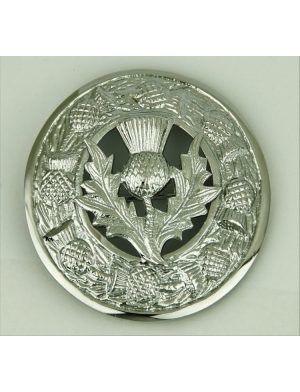 Scottish Thistle Silver Brooch