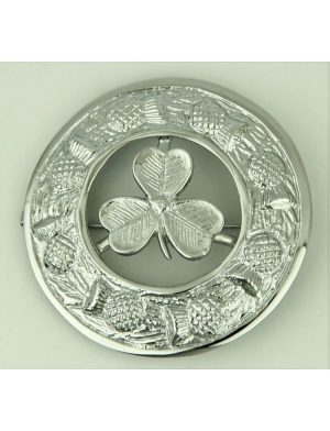 Shamroc Silver Brooch