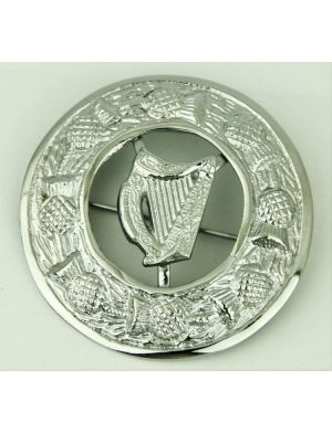 Irish harp brooch, irish brooch for sale, Fly plaid brooch