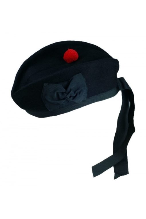 plain-glengarry-hat-with-red-pompom plain glegarry hat, plain hats, hats for sale