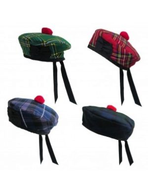 Balmoral-Hüte, Mützen, Tartan-Balmoral-Hüte