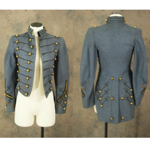 1910s-Grey-Wool-Military-Cadet-Tailcoat grey tailcoat, military tailcoat, mens military coats, custom military tailcoat
