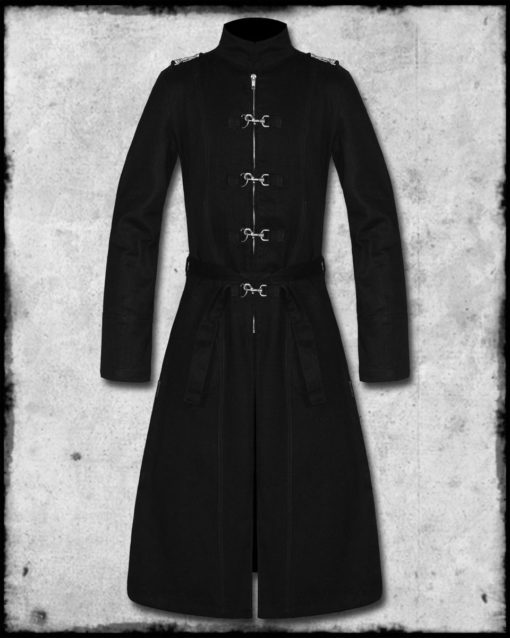 Black-Steampunk-Hook-Trench-Gothic-Coat Black steampunk coat, black coat, gothic coat, gothic steampunk coat, black steampunk gothic coat