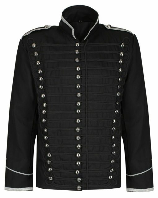 Black Ussaro Jacket, Military jacket, parade jacket, military parade jacket, black jacket