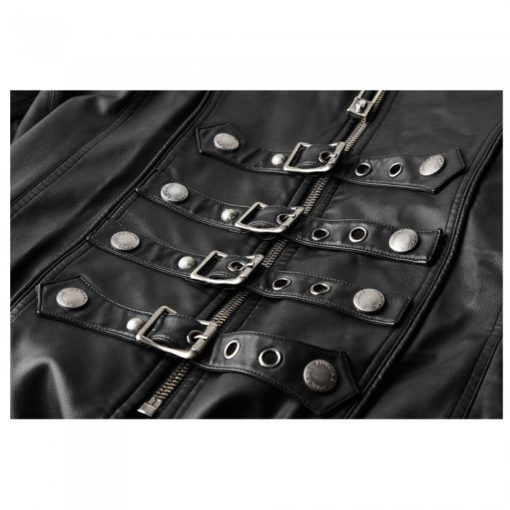 long gothic coat, leather gothic coat, leather goth coat, leather steampunk coat