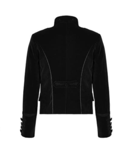 Embroidered Single Breasted Gothic velvet jacket which is designed and made for you specially. It has button closure and looks very dope. This velvet gothic jacket comes in black color. This is the back side of this jacket.