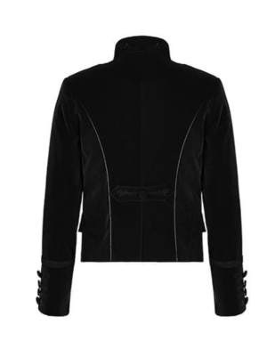 Embroidered Single Breasted Gothic velvet jacket which is designed and made for you specially. It has button closure and looks very dope. This velvet gothic jacket comes in black color. This is the back side of this jacket.