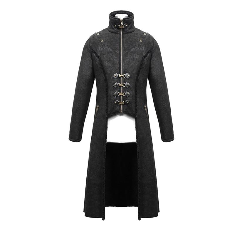 Numinous Gothic Fur Coat is made from premium quality fur and leather. It comes with a vest. It is one of the best gothic coats from Kilt and Jacks.