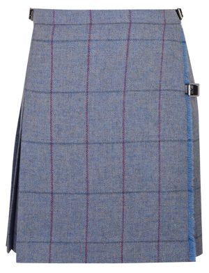 Tweed Mini Kilt mit Streifen für Damen.