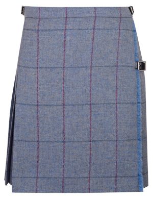 Mini kilt en tweed à rayures pour femme.