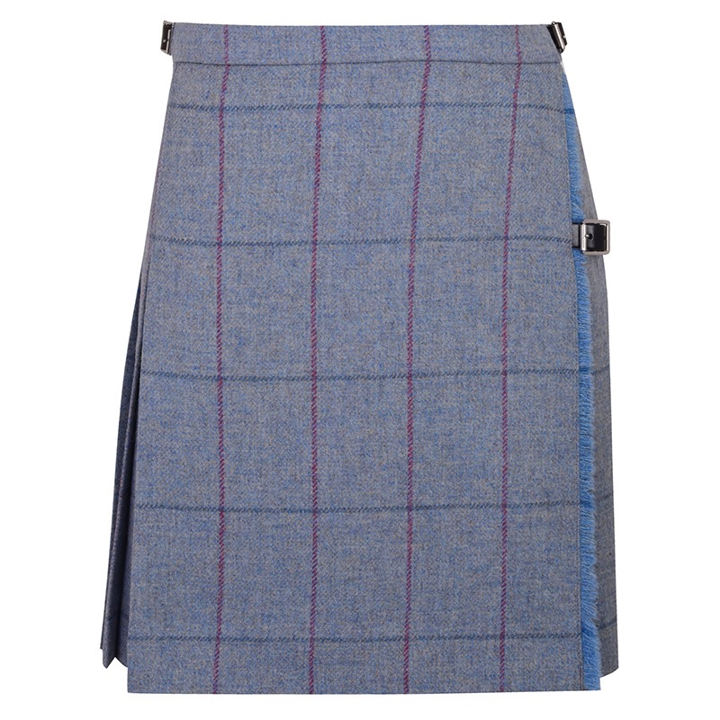 Tweed Mini Kilt mit Streifen für Damen.