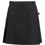 Tweed-Mini-Kilt-Negro