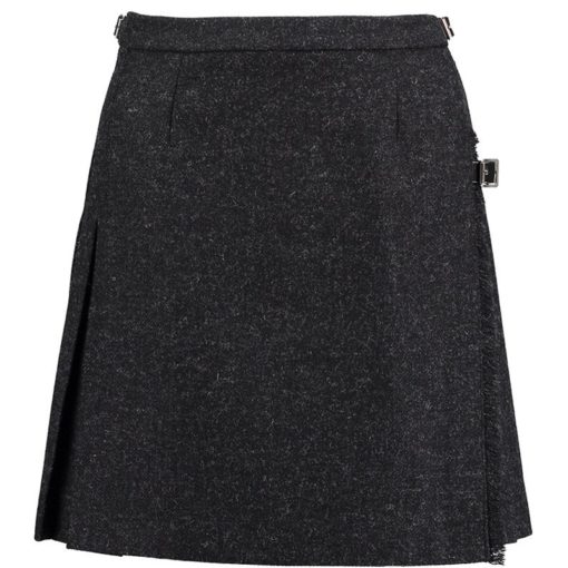 Tweed-Mini-Kilt-Black Tweed Mini Kilt for Women made up of black tweed.