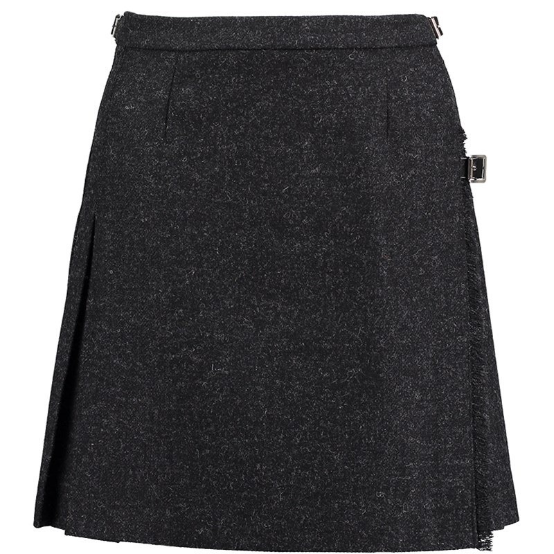 Tweed Mini Kilt for Women made up of black tweed.