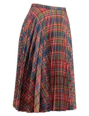 Fiona Tartan Pleated Skirt designed for women to wear on casual occasion.