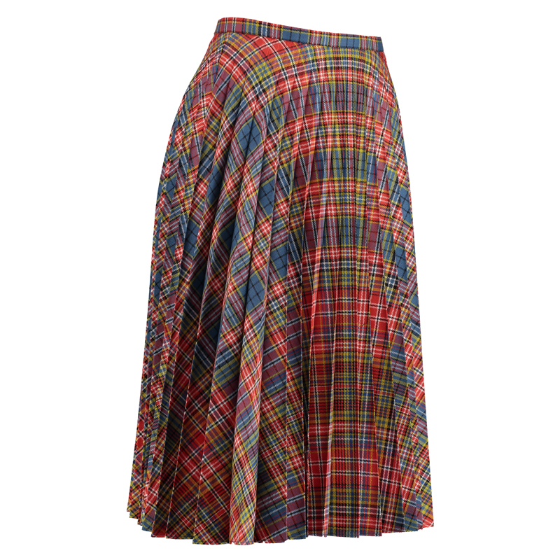 Fiona Tartan Pleated Skirt designed for women to wear on casual occasion.