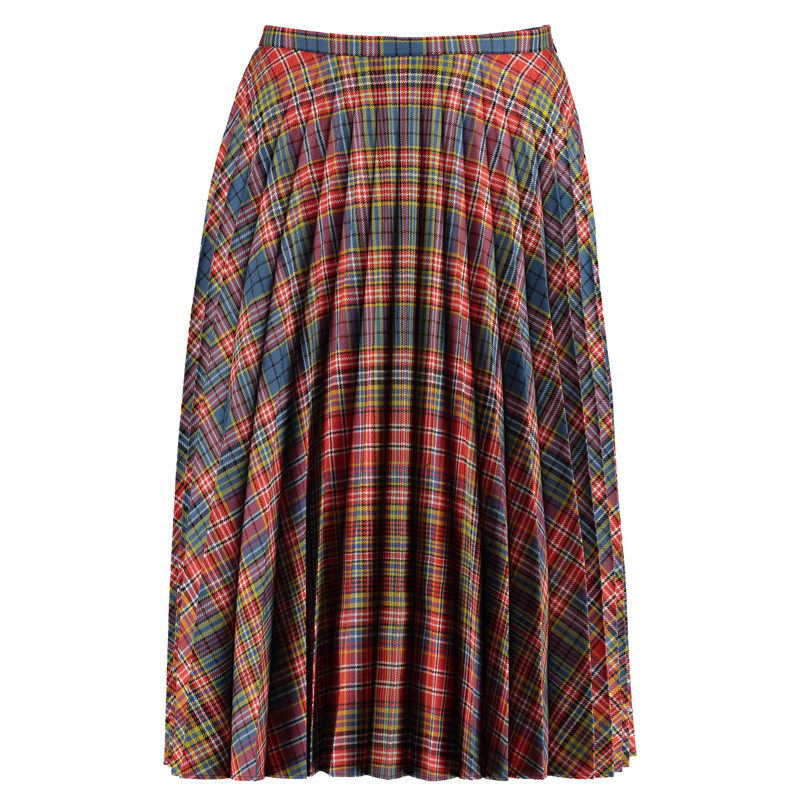 Jupe plissée Fiona Tartan conçue pour les femmes à porter lors d'occasions décontractées.