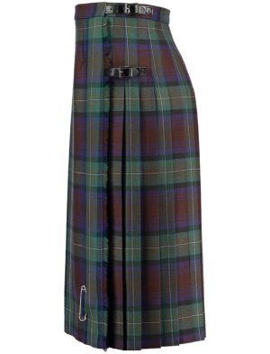 Jupe kilt Freedom Tartan exclusivement réalisée sur mesure pour femme.