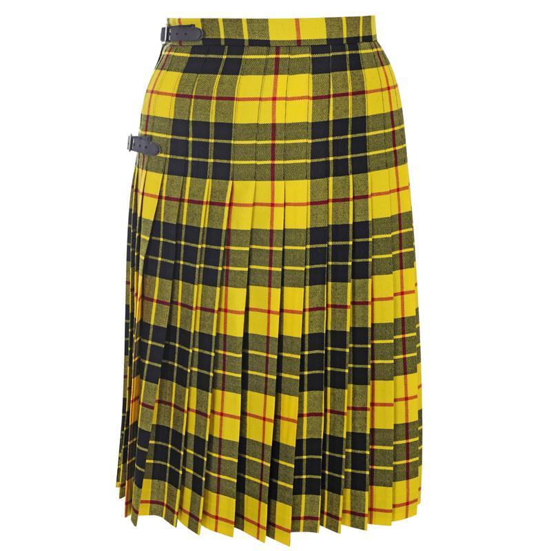 Macleod of Lewis tartan kilted skirts which is made to measure for women.
