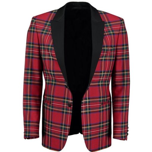 black watch plaid dinner jacket