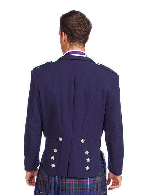 Chaqueta Prince Charlie azul marino con chaleco de 5 botones