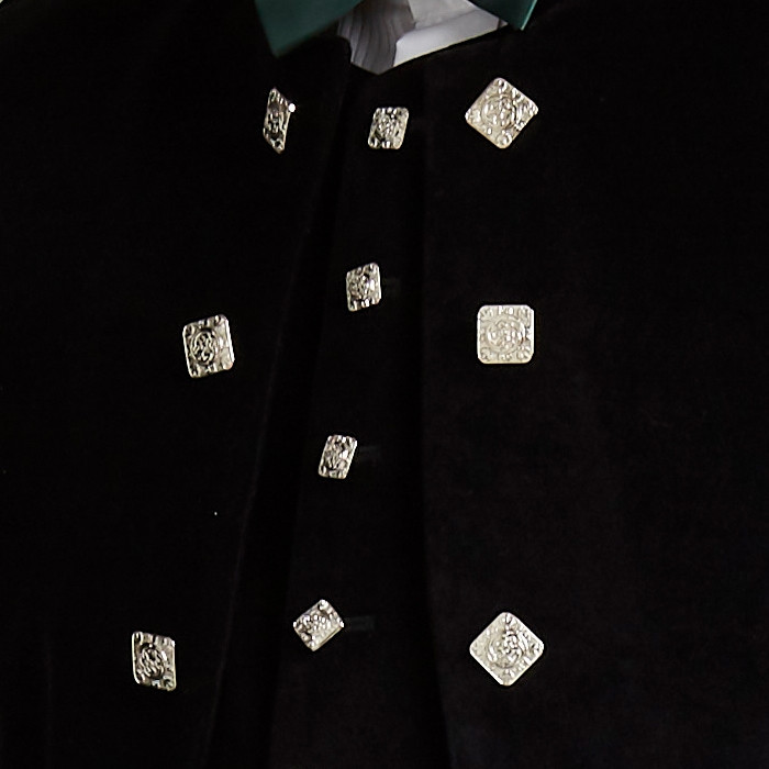 Sheriffmuir Velvet Jacket with 5 Buttons Vest closeup shot