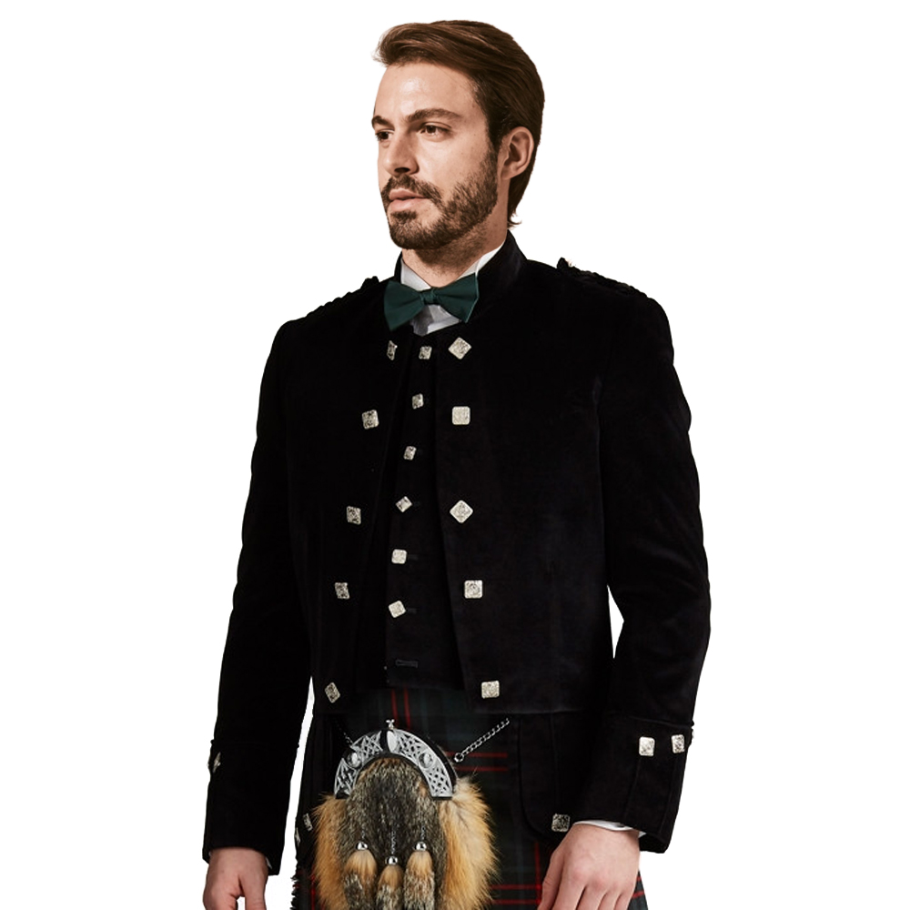 Sheriffmuir Velvet Jacket with 5 Buttons Vest for sale in low rates.
