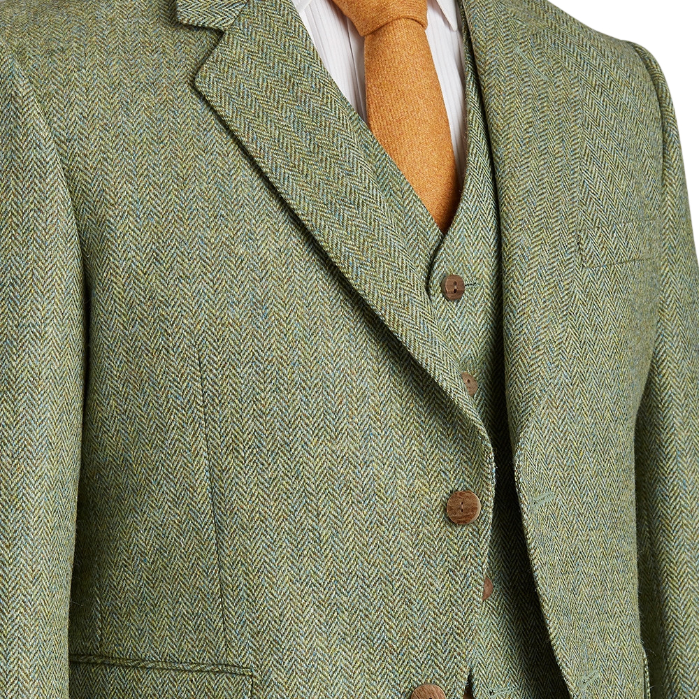 Modern Tweed Jacket with waiscoat for men in low price.