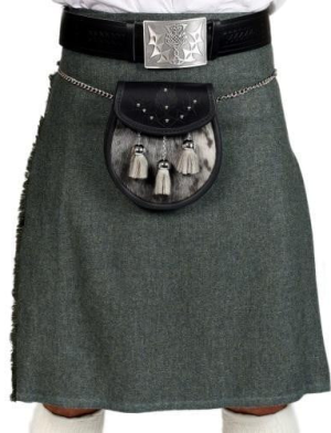 Falda escocesa de tweed liso en oferta para hombre
