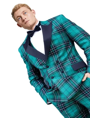 Veste en tartan à double boutonnage pour homme à bas prix.