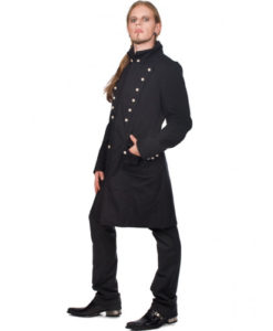 Admiral Long Goth Coat for Men a model posing.