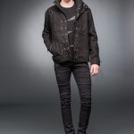 B-Biker-Style-Gothic-Jacke-mit-D-Ringen-Öffnen-Knöpfen
