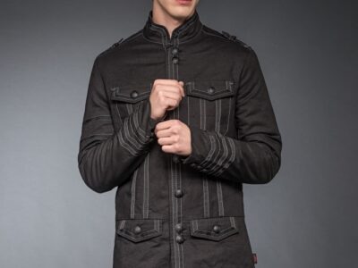 The main picture of BLK 202 Gothic Jacket with Decorative Seam.