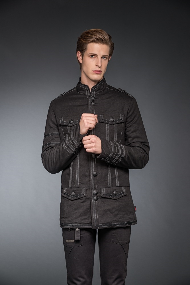 The main picture of BLK 202 Gothic Jacket with Decorative Seam.