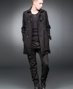 The open buttoned picture of Big M Gothic Coat with Decorative Hardware.