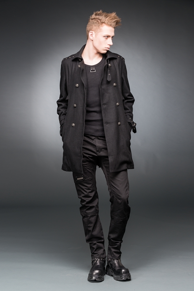 The open buttoned picture of Big M Gothic Coat with Decorative Hardware.