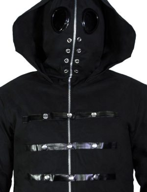 Der Closeup-Look der Black Goggles Goth Jacket.