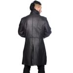 Flapped-Long-Military-Leather-Coat-Back