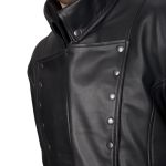 Flapped-Long-Military-Leather-Coat-closeup