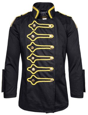 The front side of Golden Lining Drummer Gothic Jacket.